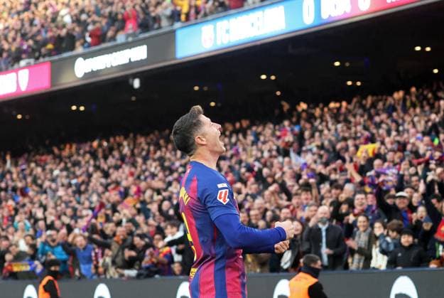 FC Barcelona, Barca v Athletic Club - LaLiga EA Sports Robert Lewandowski celebrates during the match between FC Barcelona and Athletic Club, corresponding to week 13 of LaLiga EA Sports, played at the Spotify Camp Nou, in Barcelona, Spain, on November 22, 2025. Barcelona Barcelona Spain  Copyright: xUrbanandsportx originalFilename:urbanandsport-fcbarcel251122_npEZn.jpg