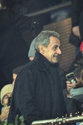 French former president Nicolas Sarkozy attends Ligue 1 PSG vs Le Havre AC - FA French former president Nicolas Sarkozy attends the French L1 football match between Paris Saint-Germain and Le Havre AC at the Parc des Princes stadium in Paris on November 22, 2025. Photo by Firas Abdullah ABACAPRESS.COM Paris Île-de-France France  Copyright: xAbdullahxFiras ABACAx