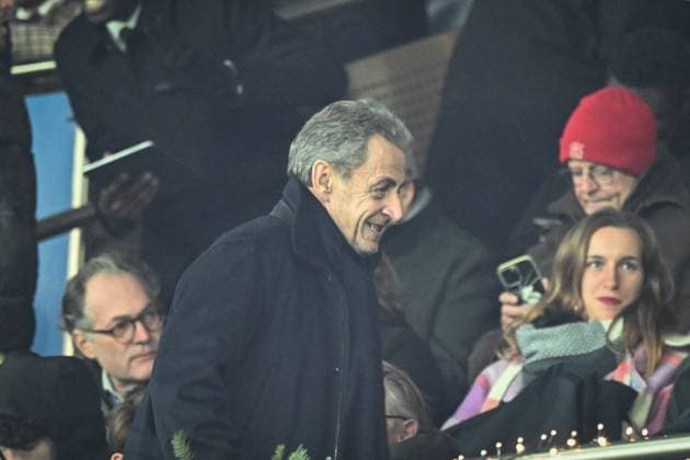 French former president Nicolas Sarkozy attends Ligue 1 PSG vs Le Havre AC - FA French former president Nicolas Sarkozy attends the French L1 football match between Paris Saint-Germain and Le Havre AC at the Parc des Princes stadium in Paris on November 22, 2025. Photo by Firas Abdullah ABACAPRESS.COM Paris Île-de-France France  Copyright: xAbdullahxFiras ABACAx