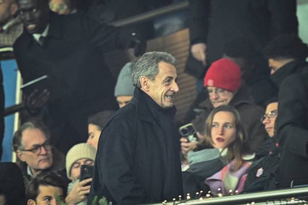 French former president Nicolas Sarkozy attends Ligue 1 PSG vs Le Havre AC - FA French former president Nicolas Sarkozy attends the French L1 football match between Paris Saint-Germain and Le Havre AC at the Parc des Princes stadium in Paris on November 22, 2025. Photo by Firas Abdullah ABACAPRESS.COM Paris Île-de-France France  Copyright: xAbdullahxFiras ABACAx