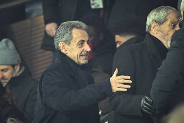 French former president Nicolas Sarkozy attends Ligue 1 PSG vs Le Havre AC - FA French former president Nicolas Sarkozy attends the French L1 football match between Paris Saint-Germain and Le Havre AC at the Parc des Princes stadium in Paris on November 22, 2025. Photo by Firas Abdullah ABACAPRESS.COM Paris Île-de-France France  Copyright: xAbdullahxFiras ABACAx