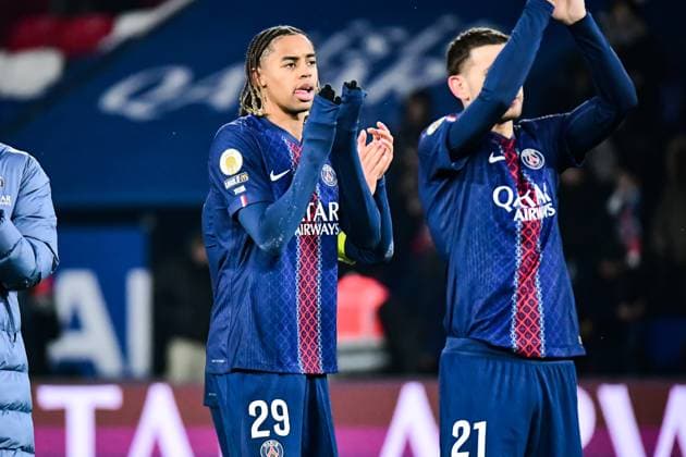 FOOTBALL : Paris Saint Germain vs Havre AC - Ligue 1 McDonalds - JournÃ e 13 - 22 11 2025 Bradley Barcola (Paris SG) ParisFrance  Copyright: xBaptistexAutissierx