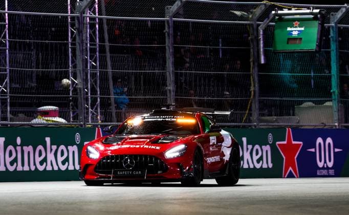 F1 - LAS VEGAS GRAND PRIX 2025 FIA Mercedes-AMG GT Black Series Safety Car during the 2025 Formula 1 Las Vegas Grand Prix, 22th round of the 2025 FIA Formula One World Championship, WM, Weltmeisterschaft from November 21 to 23, 2025 on the Las Vegas Strip Circuit, in Paradise, Nevada, United States of America - ParadiseUnited States  Copyright: xDPPIx