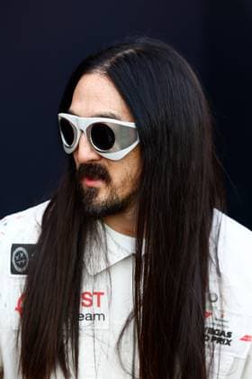 LAS VEGAS, NV - NOVEMBER 22: Musician and DJ Steve Aoki on the red carpet prior to the the Formula 1 Las Vegas Grand Prix on November 22, 2025 on the Las Vegas Strip Circuit in Las Vegas, Nevada.(Photo by Jeff Speer Icon Sportswire) AUTO: NOV 22 F1 Las Vegas Grand Prix EDITORIAL USE ONLY Icon2511220351