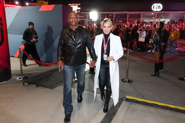 Actor Terry Crews with his partner, Grand Prix of Las Vegas, Motorsport, Men, Formula 1, Race, 22 11 2025 Las Vegas Nevada USA Copyright: xkolbert-press ChristianxKolbertx