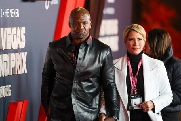 Actor Terry Crews with his partner, Grand Prix of Las Vegas, Motorsport, Men, Formula 1, Race, 22 11 2025 Las Vegas Nevada USA Copyright: xkolbert-press ChristianxKolbertx