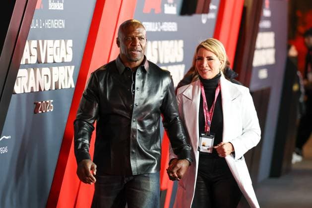 Actor Terry Crews with his partner, Grand Prix of Las Vegas, Motorsport, Men, Formula 1, Race, 22 11 2025 Las Vegas Nevada USA Copyright: xkolbert-press ChristianxKolbertx