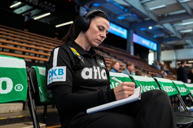 Handball, Womens national match Germany Switzerland Goalkeeper coach Jasmina Rebmann Jankovic Germany Goeppeingen EWS Arena Germany