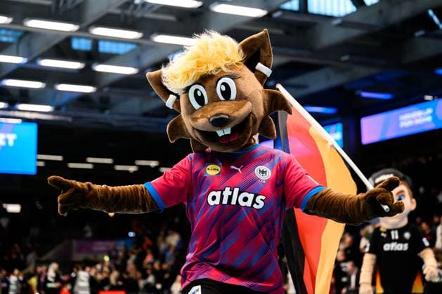Handball, Womens national match Germany Switzerland World Cup Mascot Hanni Goeppeingen EWS Arena Germany