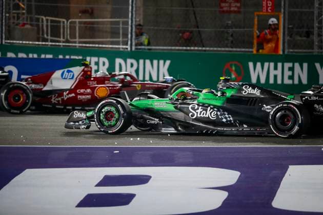 F1 - LAS VEGAS GRAND PRIX 2025 05 BORTOLETO Gabriel (bra), Stake F1 Team Kick C45, action spun at the start of the race during the 2025 Formula 1 Las Vegas Grand Prix, 22th round of the 2025 FIA Formula One World Championship, WM, Weltmeisterschaft from November 21 to 23, 2025 on the Las Vegas Strip Circuit, in Paradise, Nevada, United States of America - ParadiseUnited States  Copyright: xJoaoxFilipex