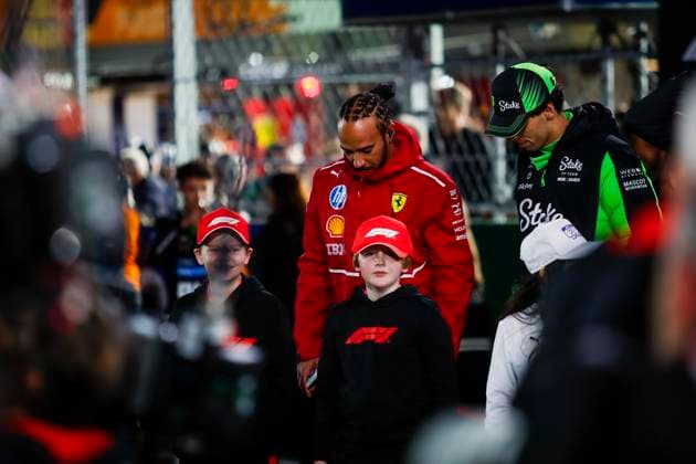 F1 - LAS VEGAS GRAND PRIX 2025 HAMILTON Lewis (gbr), Scuderia Ferrari SF-25, portrait during the 2025 Formula 1 Las Vegas Grand Prix, 22th round of the 2025 FIA Formula One World Championship, WM, Weltmeisterschaft from November 21 to 23, 2025 on the Las Vegas Strip Circuit, in Paradise, Nevada, United States of America - ParadiseUnited States  Copyright: xJoaoxFilipex
