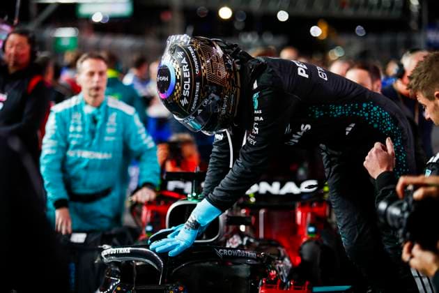 F1 - LAS VEGAS GRAND PRIX 2025 RUSSELL George (gbr), Mercedes AMG F1 Team W16, portrait on the grid during the 2025 Formula 1 Las Vegas Grand Prix, 22th round of the 2025 FIA Formula One World Championship, WM, Weltmeisterschaft from November 21 to 23, 2025 on the Las Vegas Strip Circuit, in Paradise, Nevada, United States of America - ParadiseUnited States  Copyright: xJoaoxFilipex