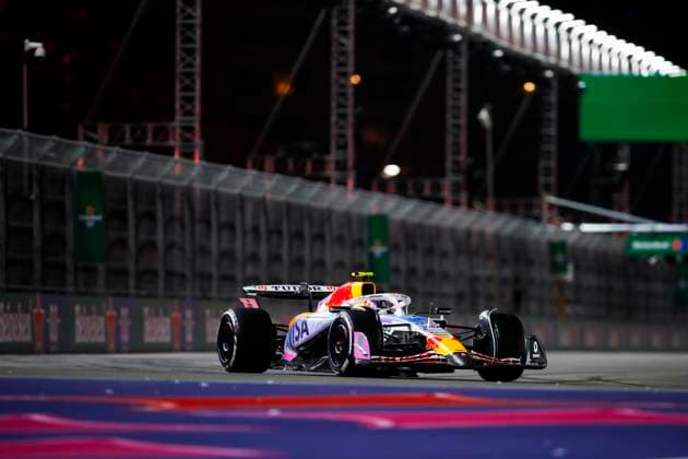 F1 - LAS VEGAS GRAND PRIX 2025 30 LAWSON Liam (nzl), Visa Cash App RB F1 Team VCARB02, action during the 2025 Formula 1 Las Vegas Grand Prix, 22th round of the 2025 FIA Formula One World Championship, WM, Weltmeisterschaft from November 21 to 23, 2025 on the Las Vegas Strip Circuit, in Paradise, Nevada, United States of America - ParadiseUnited States  Copyright: xJoaoxFilipex