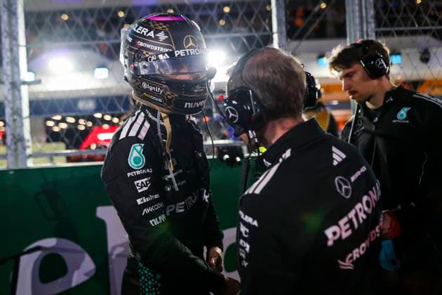 F1 - LAS VEGAS GRAND PRIX 2025 RUSSELL George (gbr), Mercedes AMG F1 Team W16, portrait during the 2025 Formula 1 Las Vegas Grand Prix, 22th round of the 2025 FIA Formula One World Championship, WM, Weltmeisterschaft from November 21 to 23, 2025 on the Las Vegas Strip Circuit, in Paradise, Nevada, United States of America - ParadiseUnited States  Copyright: xJoaoxFilipex