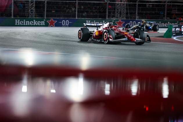 F1 - LAS VEGAS GRAND PRIX 2025 16 LECLERC Charles (mco), Scuderia Ferrari SF-25, action during the 2025 Formula 1 Las Vegas Grand Prix, 22th round of the 2025 FIA Formula One World Championship, WM, Weltmeisterschaft from November 21 to 23, 2025 on the Las Vegas Strip Circuit, in Paradise, Nevada, United States of America - ParadiseUnited States  Copyright: xJoaoxFilipex