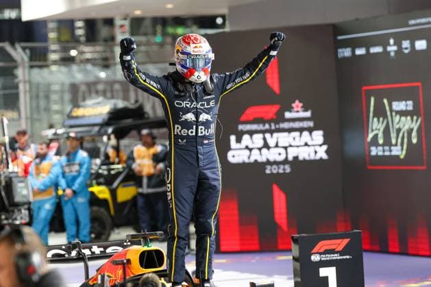 Winner, Winner, Max Verstappen Oracle Red Bull Racing 1 , Las Vegas Grand Prix, Motorsport, Men, Formula 1, Race, 22 11 2025 Las Vegas Nevada USA Copyright: xkolbert-press ChristianxKolbertx