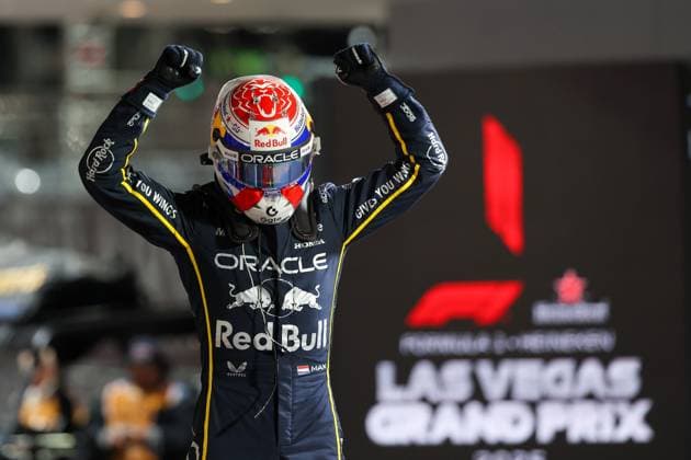 Winner, Winner, Max Verstappen Oracle Red Bull Racing 1 , Las Vegas Grand Prix, Motorsport, Men, Formula 1, Race, 22 11 2025 Las Vegas Nevada USA Copyright: xkolbert-press ChristianxKolbertx