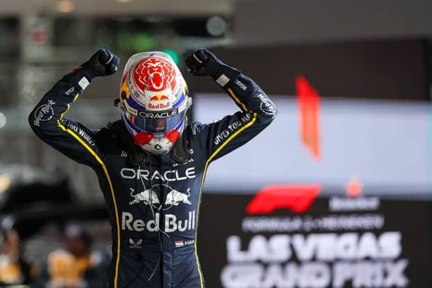 Winner, Winner, Max Verstappen Oracle Red Bull Racing 1 , Las Vegas Grand Prix, Motorsport, Men, Formula 1, Race, 22 11 2025 Las Vegas Nevada USA Copyright: xkolbert-press ChristianxKolbertx