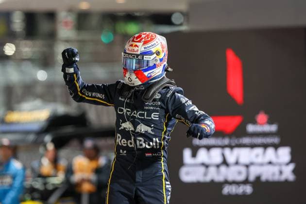 Winner, Winner, Max Verstappen Oracle Red Bull Racing 1 , Las Vegas Grand Prix, Motorsport, Men, Formula 1, Race, 22 11 2025 Las Vegas Nevada USA Copyright: xkolbert-press ChristianxKolbertx
