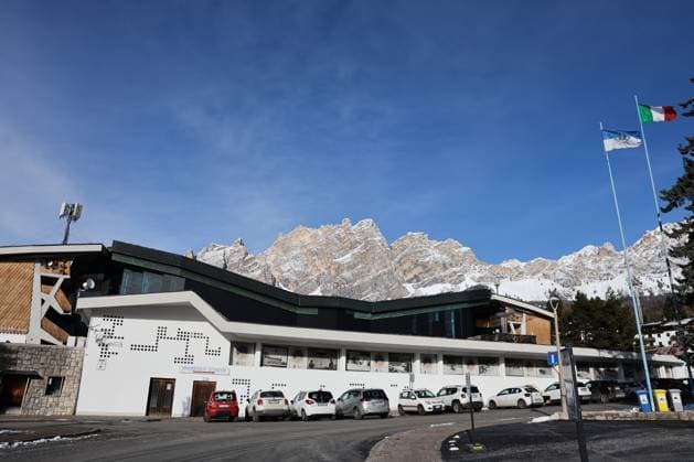 (251123) -- CORTINA D AMPEZZO, Nov. 23, 2025 -- This photo taken on Nov. 22, 2025 shows the Cortina Curling Olympic Stadium in Cortina D Ampezzo, Italy. Located in Italy s northern region of Veneto, Cortina d Ampezzo is famed for its beauty, ski resort and sporting legacy, beginning with the 1956 Olympic Winter games, Winterspiele,Spiele, Summer games and carrying through to Milan-Cortina 2026. ) (SP)ITALY-CORTINA D AMPEZZO-2026 WINTER OLYMPICS-SCENERY LixJing 