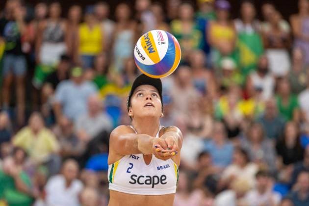 RECORD DATE NOT STATED ADELAIDE, AUSTRALIA - NOVEMBER 23: Victoria Lopes Pereira Tosta (Player 2 - BRA) during the Beach volleyball, Beachvolleyball World Championships at Adelaide on November 23, 2025 in Adelaide, Australia. Australia Copyright: xBEAUTIFULxSPORTS PeterxWeberx