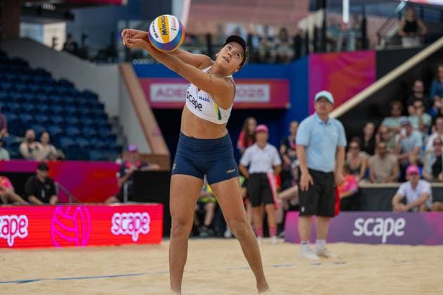 RECORD DATE NOT STATED ADELAIDE, AUSTRALIA - NOVEMBER 23: Victoria Lopes Pereira Tosta (Player 2 - BRA) during the Beach volleyball, Beachvolleyball World Championships at Adelaide on November 23, 2025 in Adelaide, Australia. Australia Copyright: xBEAUTIFULxSPORTS PeterxWeberx
