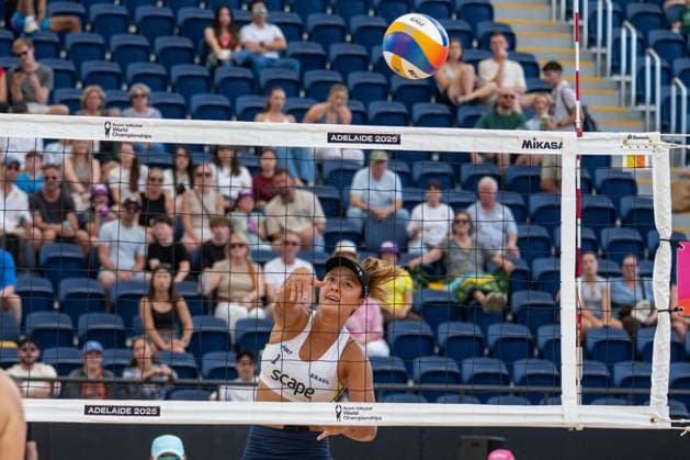 RECORD DATE NOT STATED ADELAIDE, AUSTRALIA - NOVEMBER 23: Thamela Coradello Galil (Player 1 - BRA) during the Beach volleyball, Beachvolleyball World Championships at Adelaide on November 23, 2025 in Adelaide, Australia. Australia Copyright: xBEAUTIFULxSPORTS PeterxWeberx