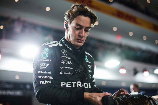 F1 - LAS VEGAS GRAND PRIX 2025 RUSSELL George (gbr), Mercedes AMG F1 Team W16, portrait during the 2025 Formula 1 Las Vegas Grand Prix, 22th round of the 2025 FIA Formula One World Championship, WM, Weltmeisterschaft from November 21 to 23, 2025 on the Las Vegas Strip Circuit, in Paradise, Nevada, United States of America - ParadiseUnited States  Copyright: xEricxAlonsox
