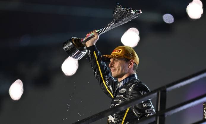 Formula 1 Grand Prix of Las Vegas 2025 - Max Verstappen LAS VEGAS, NEVADA - NOVEMBER 22: Max Verstappen of Oracle Red Bull Racing won the race during the Formula 1 Grand Prix 2025 of Las Vegas at Las Vegas Strip Circuit on November 22, 2025 in Las Vegas, Nevada, United States. Tayfun Coskun Anadolu Las Vegas United States. Editorial use only. Please get in touch for any other usage.  Copyright: x2025xAnadoluxTayfunxCoskunx
