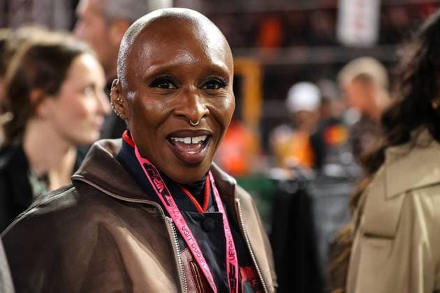 November 22, 2025: Actress Cynthia Erivo walks the grid prior to the start of the Formula One Heineken Las Vegas Grand Prix 2025 on the Las Vegas Street Circuit in Las Vegas, NV. CSM. Las Vegas United States of America - ZUMAc04_ 20251122_zma_c04_577 Copyright: xChristopherxTrimx