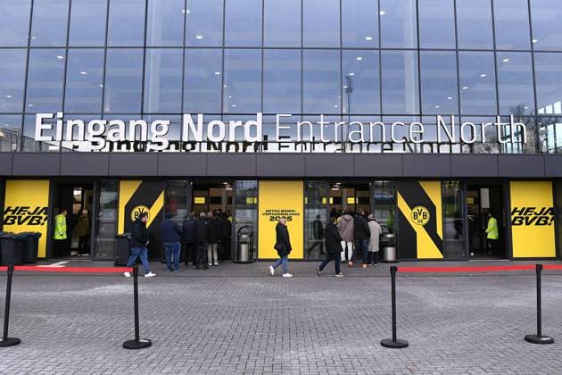 General Meeting Borussia Dortmund on 23 11 2025 in the Westfalenhalle in Dortmund Entrance area of the Westfalenhalle xRx