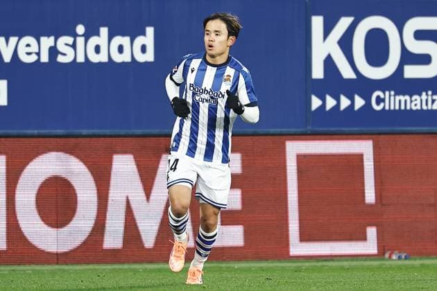Takefusa Kubo (Sociedad), NOVEMBER 22, 2025 - Football Soccer : Spanish La Liga EA Sports match between CA Osasuna - Real Sociedad at the Estadio El Sadar in Pamplona, Spain. Noxthirdxpartyxsales  aflo_311295367