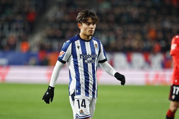Takefusa Kubo (Sociedad), NOVEMBER 22, 2025 - Football Soccer : Spanish La Liga EA Sports match between CA Osasuna - Real Sociedad at the Estadio El Sadar in Pamplona, Spain. Noxthirdxpartyxsales  aflo_311295382