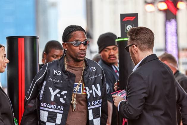 Travis Scott (USA) during the Sunday of the Formula 1 Heineken Las Vegas Grand Prix 2025 at Las Vegas Strip Circuit, ahead of Round 22 of 24 of the 2025 FIA Formula One World Championship, WM, Weltmeisterschaft (November 20-23, 2025). Formula 1 Heineken Las Vegas Grand Prix 2025