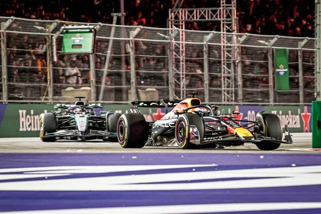 Max Verstappen (NED) - Oracle Red Bull Racing - Red Bull RB21 - Honda RBPT during the Sunday of the Formula 1 Heineken Las Vegas Grand Prix 2025 at Las Vegas Strip Circuit, ahead of Round 22 of 24 of the 2025 FIA Formula One World Championship, WM, Weltmeisterschaft (November 20-23, 2025). Formula 1 Heineken Las Vegas Grand Prix 2025
