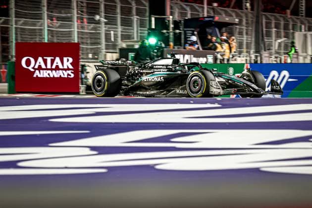 George Russell (GBR) - Mercedes-AMG PETRONAS F1 Team - Mercedes W16 - Mercedes E Performance during the Sunday of the Formula 1 Heineken Las Vegas Grand Prix 2025 at Las Vegas Strip Circuit, ahead of Round 22 of 24 of the 2025 FIA Formula One World Championship, WM, Weltmeisterschaft (November 20-23, 2025). Formula 1 Heineken Las Vegas Grand Prix 2025