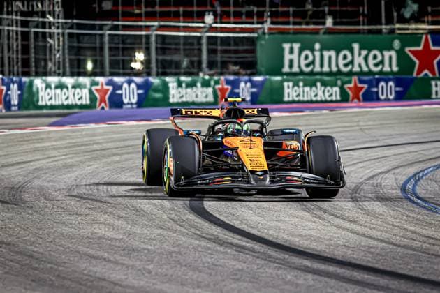 Lando Norris (GBR) - McLaren Formula 1 Team - McLaren MCL39 - Mercedes during the Sunday of the Formula 1 Heineken Las Vegas Grand Prix 2025 at Las Vegas Strip Circuit, ahead of Round 22 of 24 of the 2025 FIA Formula One World Championship, WM, Weltmeisterschaft (November 20-23, 2025). Formula 1 Heineken Las Vegas Grand Prix 2025