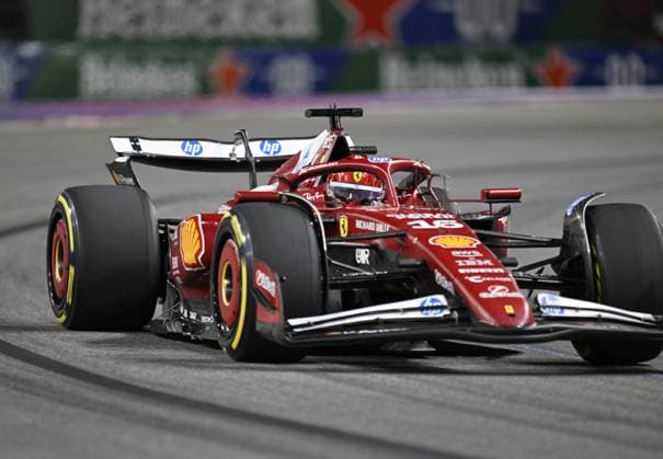 Formula 1 Grand Prix of Las Vegas 2025 - Race night LAS VEGAS, NEVADA - NOVEMBER 22: Charles Leclerc of Scuderia Ferrari (16) competes the race for championship of F1 Grand Prix of Las Vegas at Las Vegas Strip Circuit on November 22, 2025 in Las Vegas, Nevada, United States. Tayfun Coskun Anadolu Las Vegas United States. Editorial use only. Please get in touch for any other usage.  Copyright: x2025xAnadoluxTayfunxCoskunx