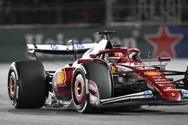 Formula 1 Grand Prix of Las Vegas 2025 - Race night LAS VEGAS, NEVADA - NOVEMBER 22: Charles Leclerc of Scuderia Ferrari (16) competes the race for championship of F1 Grand Prix of Las Vegas at Las Vegas Strip Circuit on November 22, 2025 in Las Vegas, Nevada, United States. Tayfun Coskun Anadolu Las Vegas United States. Editorial use only. Please get in touch for any other usage.  Copyright: x2025xAnadoluxTayfunxCoskunx