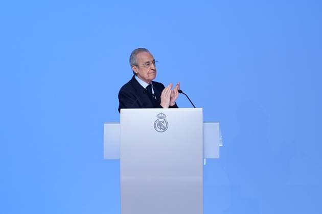November 23, 2025, Valdebebas, Madrid, Spain: Florentino Perez, President of Real Madrid, attends during the Ordinary General Assembly of Representative Members of Real Madrid C.F. at Ciudad Deportiva Real Madrid on November 23, 2025, in Valdebebas, Madrid, Spain. Valdebebas Spain - ZUMAa181 20251123_zaa_a181_010 Copyright: xDennisxAgyemanx