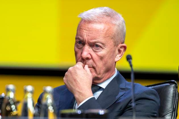 23 11 25, General Meeting of Borussia Dortmund in the Westfalenhallen Dortmund Managing Director Thomas Treß sits on the stage Copyright: xInderlied Kirchner-Mediax