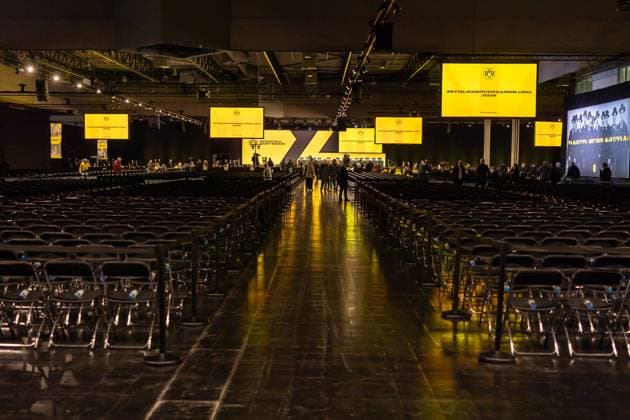 23 11 2025, Football, Season 2025 2026, 1 Bundesliga, General Meeting Borussia Dortmund, View into the exhibition hall, Dortmund Messe Wetsfalenhalle NRW Germany xRHR PHOTO DEx Copyright: DennisxEwert RHR-FOTOx RHR-FOTO DE