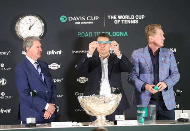 Tennis, Davis Cup, draw in Bologna