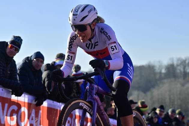 Kristyna Zemanova from Czechia competes in the UCI Cyclo-cross World Cup race, category Elite Women, in Tabor, Czech Republic, on November 23, 2025. (CTKxPhoto VaclavxPancer) CTKPhotoP2025112303049  CTKPhotoP2025112303049