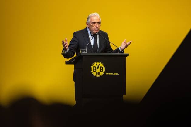 23 11 2025, Football, Season 2025 2026, 1 Bundesliga, General Meeting Borussia Dortmund, President Dr Reinhold Lunow Borussia Dortmund with his last speech, Dortmund Messe Wetsfalenhalle NRW Germany xRHR PHOTO DEx Copyright: DennisxEwert RHR-FOTOx RHR-FOTO DE