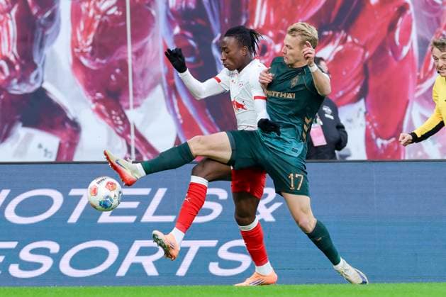 Yan Diomande RB Leipzig and Marco Gruell Werder Bremen battle for the ball, Bundesliga, RB Leipzig v SV Werder Bremen, Red Bull Arena, November 23, 2025 in Leipzig, Germany Photo by Marco Steinbrenner DeFodi Images Yan Diomande RB Leipzig and Marco Gruell Werder Bremen battle for the ball, Bundesliga, RB Leipzig v SV Werder Bremen, Red Bull Arena, November 23, 2025 in Leipzig, Germany Photo by Marco Steinbrenner DeFodi Images DFL regulations prohibit any use of photographs as image sequences and or quasi video