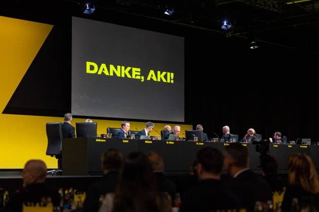 23 11 2025, Football, Season 2025 2026, 1 Bundesliga, General Meeting Borussia Dortmund, Chairman of the Management Hans Joachim Watzke Borussia Dortmund will leave office, Dortmund Messe Wetsfalenhalle NRW Germany xRHR PHOTO DEx Copyright: DennisxEwert RHR-FOTOx RHR-FOTO DE