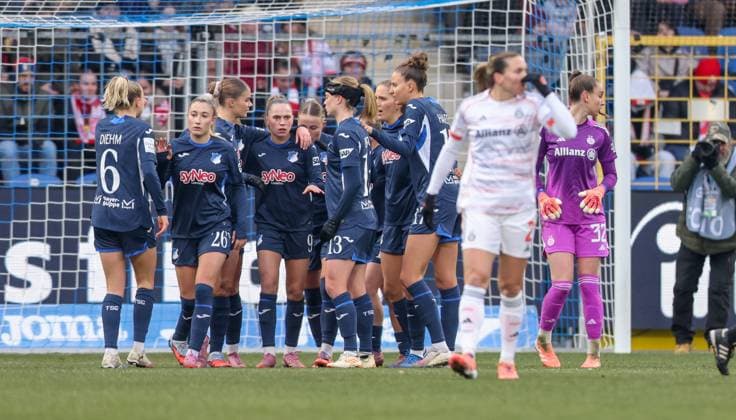 DEU, Hoffenheim, TSG Hoffenheim vs FC Bayern Munich, Google Pixel Bundesliga, DFB, Season 2526, Dietmar Hopp Stadion, 11 Matchday, in the picture Vanessa Diehm Hoffenheim 6 scores the goal for 1 0, cheers and joy DFB DFL REGULATIONS PROHIBIT ANY USE OF PHOTOGRAPHS AS IMAGE SEQUENCES AND OR QUASI VIDEO, 23 11 2025, Copyright: HMBxMedia HendrikxHamelau