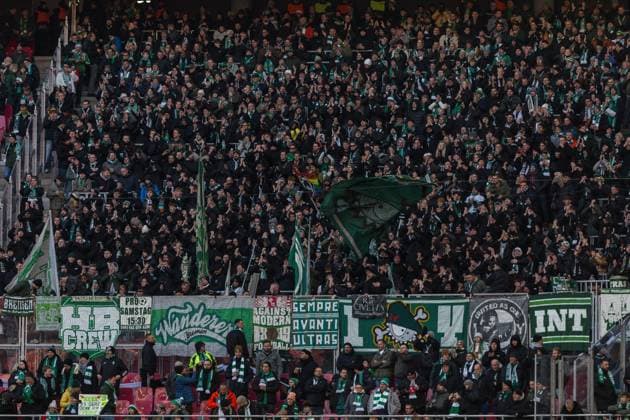 GER, Bundesliga, RB Leipzig SV Werder Bremen 23 11 2025, Red Bull Arena, Leipzig, GER, Bundesliga, RB Leipzig SV Werder Bremen Fanblock von SV Werder Bremen Â nordphotoxGmbHxx xAlexanderxTrienitz nph00051