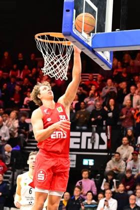 23 11 2025 Basketball Season 2025 2026 2 Bundesliga Pro A 10 Matchday Nuremberg Falcons Basketball Club NBC BBC Bayreuth AlSch xalxscx Brandton Dean Chatfield 33, Nuremberg Falcons BC NBC